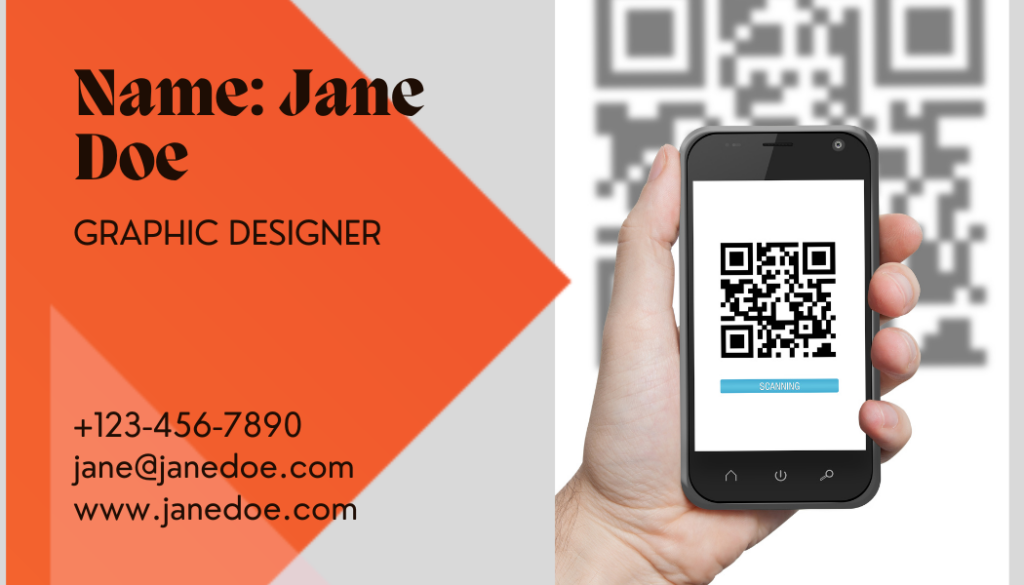 Business Card with qr code